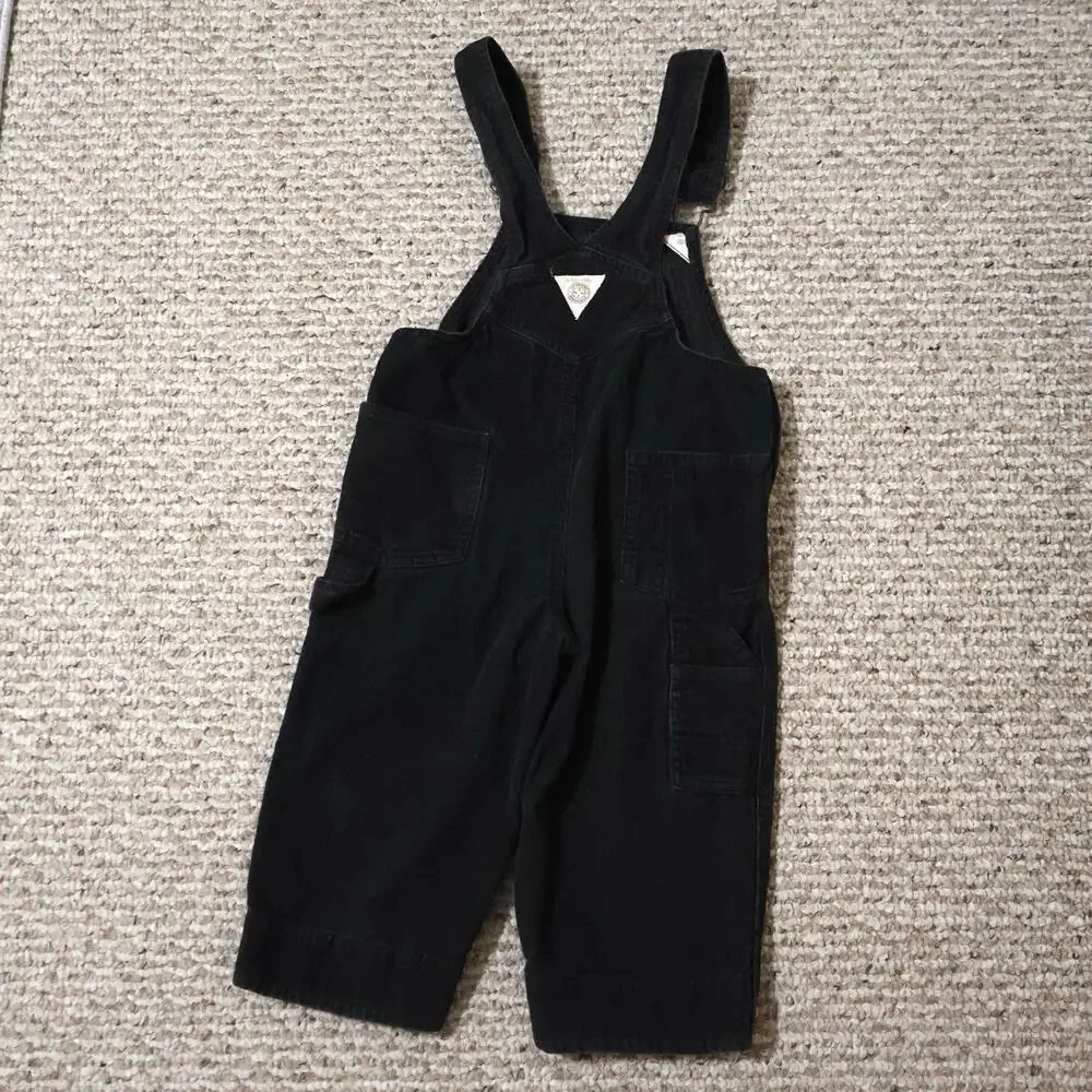 Vintage Oshkosh Workwear Dark Gray Corduroy Overalls 2/2T